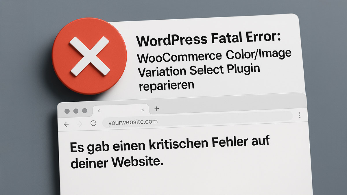 WordPress Fatal Error: WooCommerce Color/Image Variation Select Plugin reparieren (2025) Hilfeartikel: WordPress Fatal Error: WooCommerce Color/Image Variation Select Plugin reparieren (2025)
